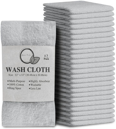 Flannel wash cloths 12 pack